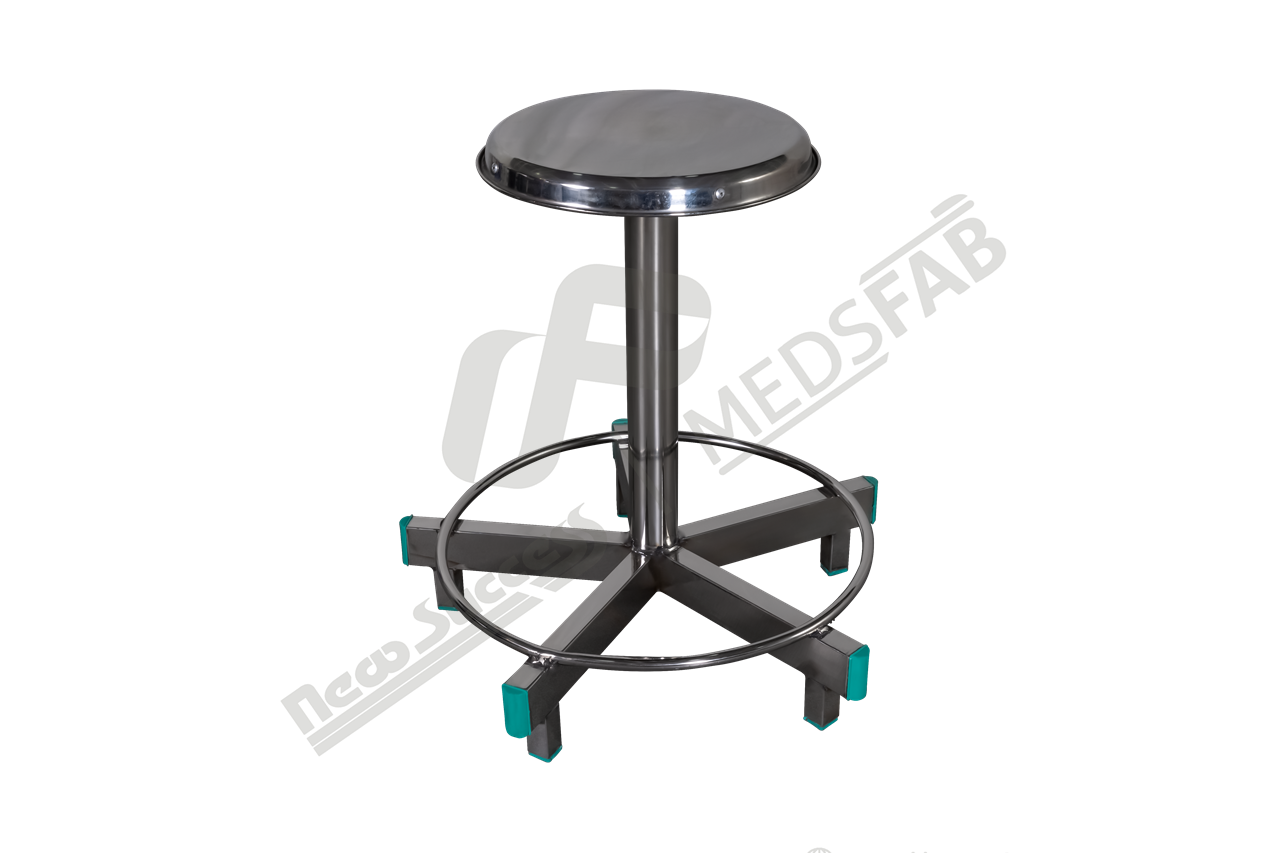 6024 REVOLVING STOOL FIVE LEGS FULL S.S